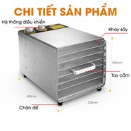 Máy sấy hoa quả mini 6 khay KN - MS6K