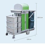 Xe đẩy vệ sinh khách sạn ST R153G