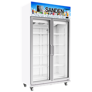 Tủ mát 2 cửa kính Inverter Sanden YEM-1105i