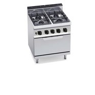 BẾP 4 BẾP VỚI LÒ NƯỚNG GAS 2/1 G7F4+FG / G7F4P+FG