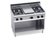 Mặt bàn bằng đá nguyên khối + 4 bếp mở kèm tủ G7T4P4FM