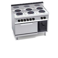 Bếp điện 6 mặt tròn với lò nướng điện 2/1 E7P6+FE