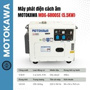 Máy phát điện chạy dầu MOTOKAWA - MDG6800SE (5.5 KW) 