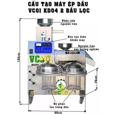 may ep dau vcoil kd04 2 bau loc cong suat ep 20-25kg/gio hinh 1