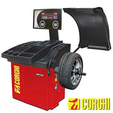 thiet bi can bang lop corghi em9380 laser hinh 1