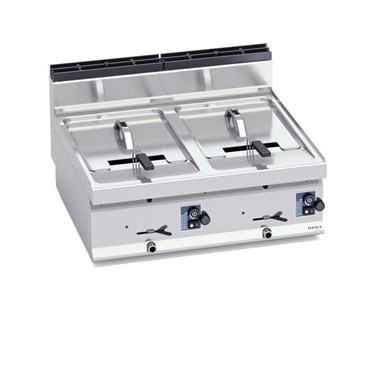 bep chien gas (dat tren ban) - hai bon chien 10+10l gl10+10b hinh 1