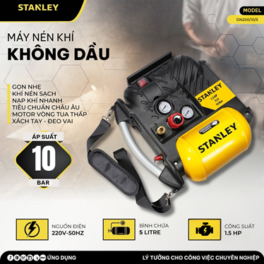 may nen khi khong dau 5l stanley dn200/10/5  hinh 1