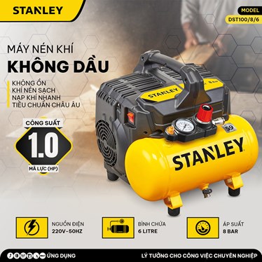 may nen khi khong dau 6l stanley dst100/8/6  hinh 1