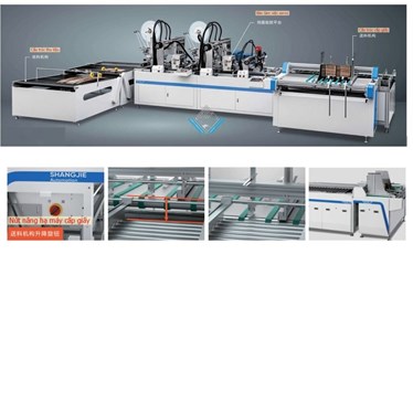 may dan bang keo 2 mat thung carton (hop carton) sj-1450wggj hinh 1