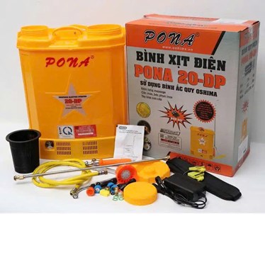 binh xit dien phun thuoc 20 lit pona 20-dp (ac qui 12v12ah) hinh 1