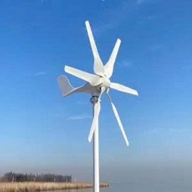 may phat dien tuabin gio nam ngang 6 canh sun 400w 800w 12v 24v hinh 1