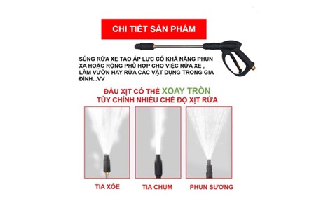 may rua xe bosch aqt 125 3500w (co dieu chinh ap luc) hinh 4