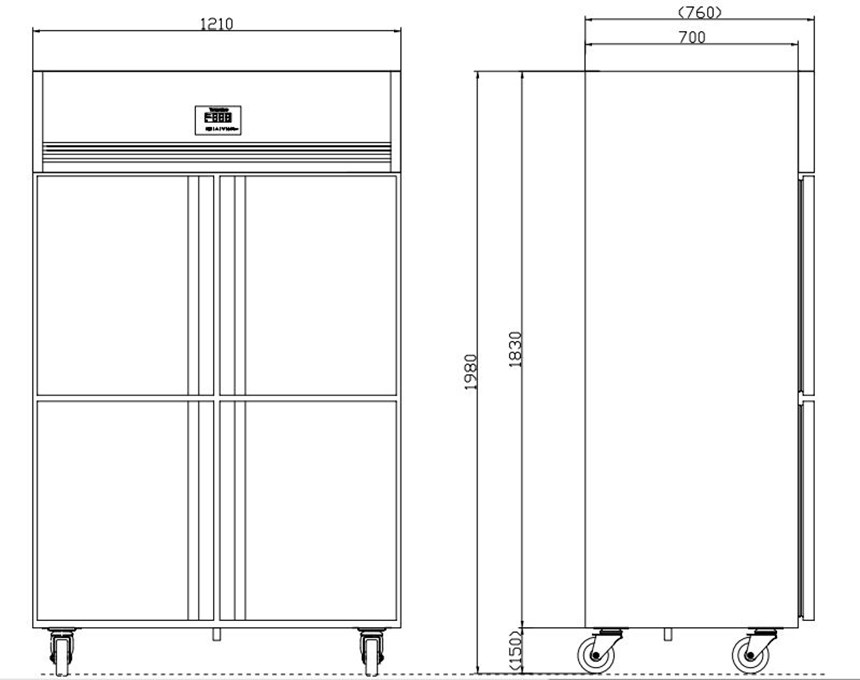tu dong mat 4 canh inox kolner nkcd1.0l4 (lanh truc tiep) hinh 0