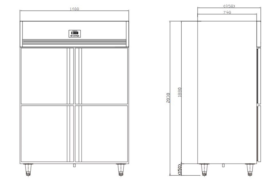 tu mat 4 canh inox kolner nkc1.0l4 (lanh truc tiep) hinh 0