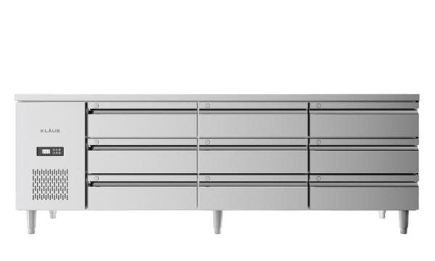 ban mat inox 9 ngan keo klaus kdc-2.1-3w hinh 0