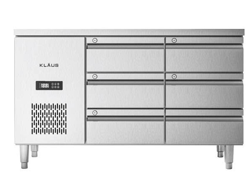 ban dong inox 6 ngan keo klaus kdf-1.1-2w hinh 0