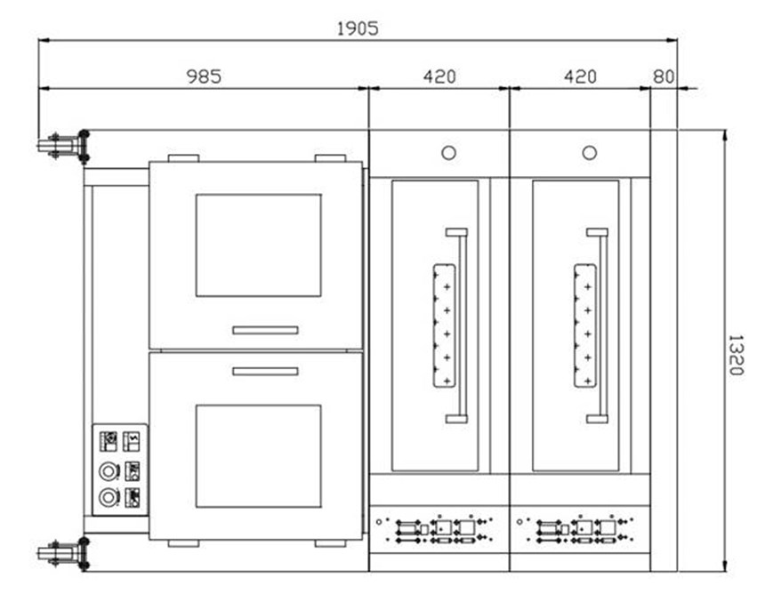 lo nuong ket hop voi tu u sinmag sm2-522h+sm2-10fg hinh 1