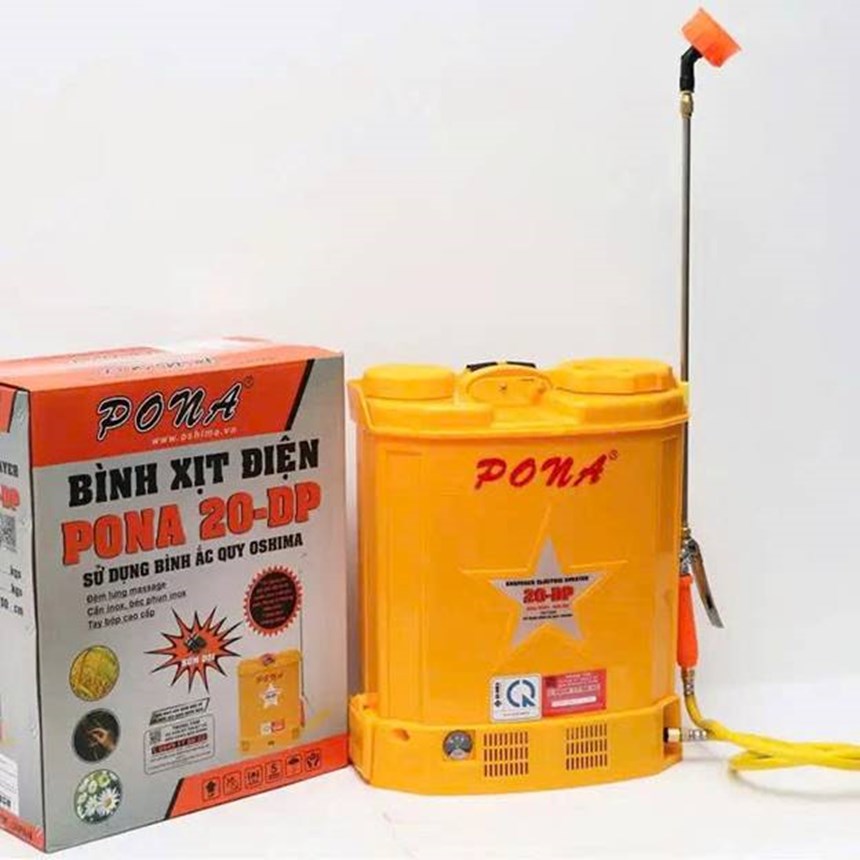 binh xit dien phun thuoc 20 lit pona 20-dp (ac qui 12v12ah) hinh 0