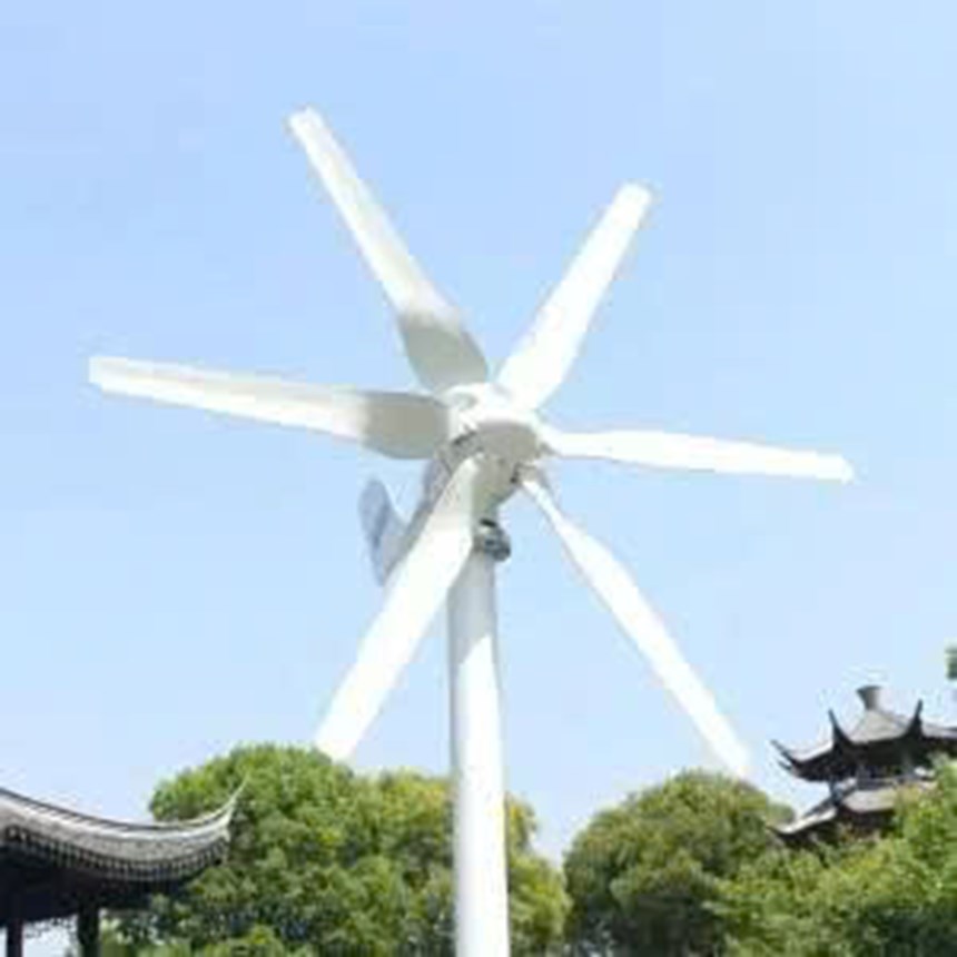tuabin gio truc ngang 3 pha ac 12v, 24v, 48v, cong suat 600w, 3.5 canh, co bo dieu khien mppt hinh 1
