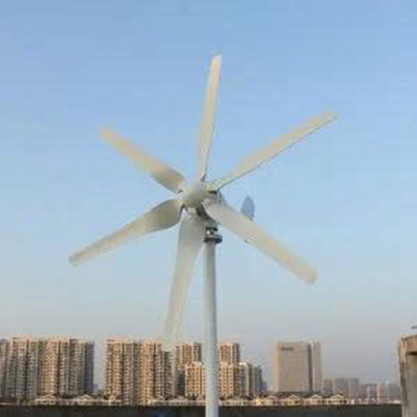 may phat dien tuabin gio nam ngang 6 canh sun 400w 800w 12v 24v hinh 1